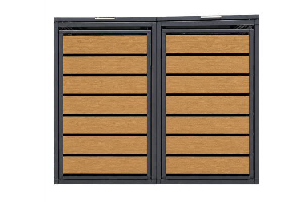 ZABUDOWA ŚMIETNIKOWA 2x240L kolor DREWNO
